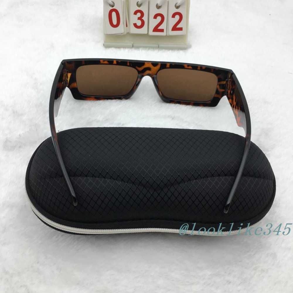 Leopard print frames brown lenses fashion sunglasses - Picture 3 of 4